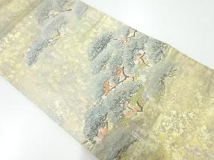 リサイクル　引箔松梅藤模様織出し袋帯